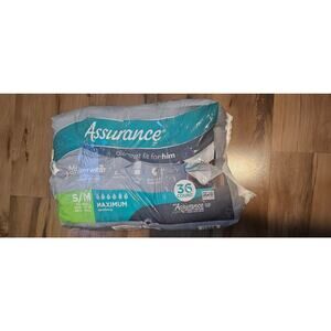 Assurance Men's Incontinence Underwear, S/M, Maximum Absorbency 36 CT BAG TORN